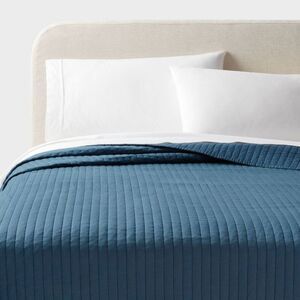 Threshold - Twin/Twin Extra Long Washed Cotton Sateen Quilt In Indigo